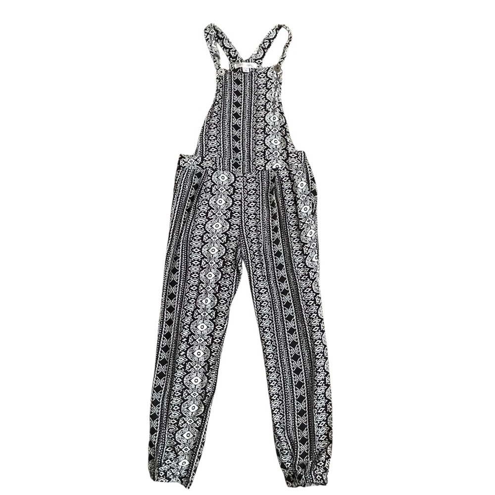 Xhilaration Printed Overall Jumper Girls Size L 10/12 Sleeveless Comfortable